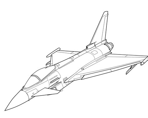 fighter jet line drawing